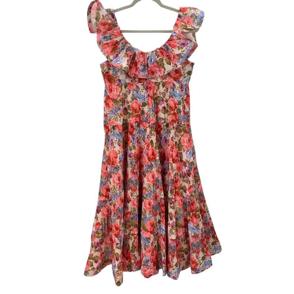 Tuckernuck Beulah Style M Rita Dress Floral Pleated - Picture 10 of 10